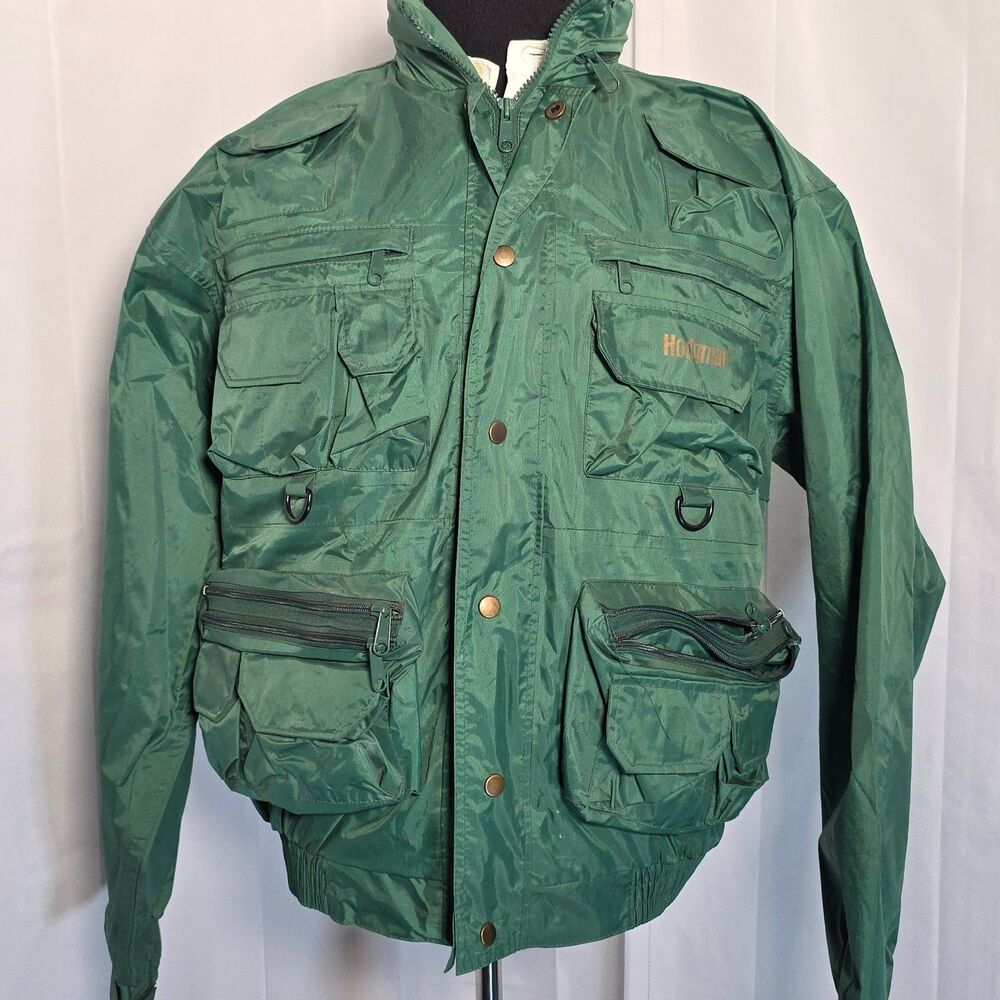 VTG Hodgman Lakestream Hooded Fishing Jacket Utility Pockets Men's M Nylon